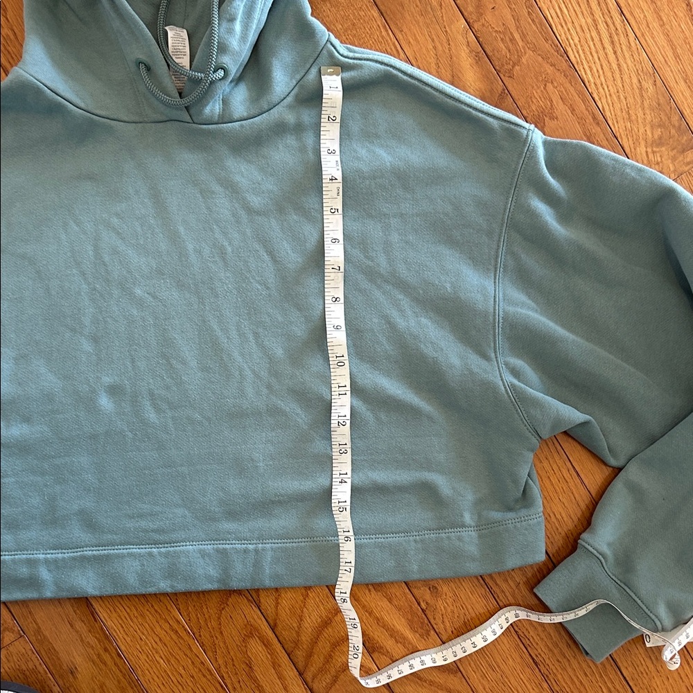ALO Yoga Bae Cropped Hoodie in Seagrass - Picture 7 of 8